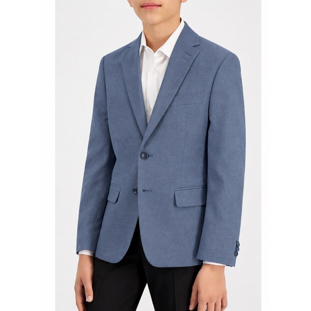Michael Kors Suit Blazer Boys Size 12R Blue Classic Fit NWT Comfort Stretch